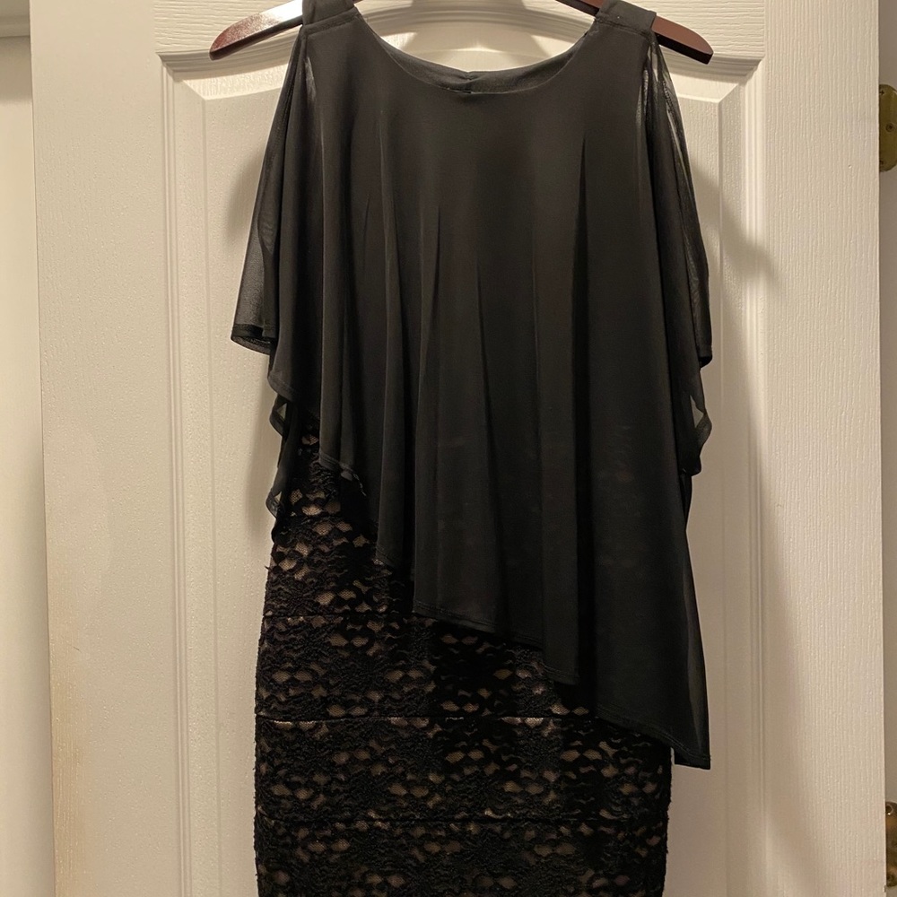 Beautiful black and nude lace dress